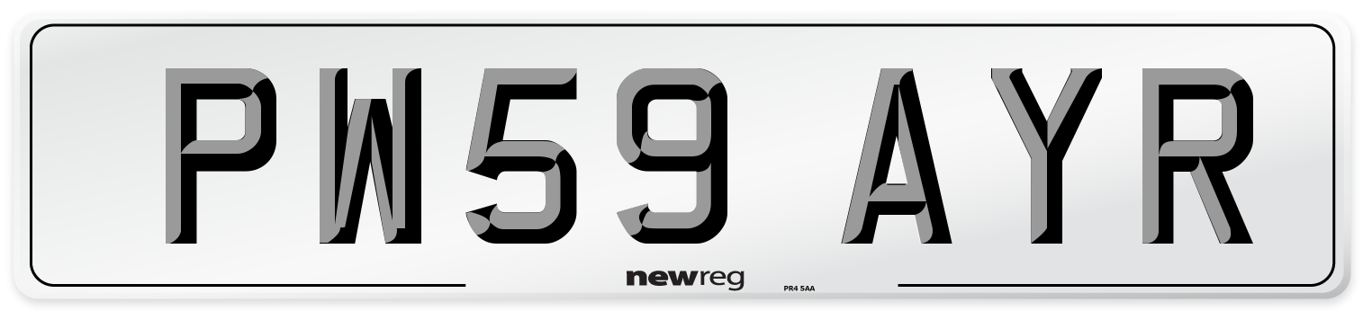 PW59 AYR Number Plate from New Reg